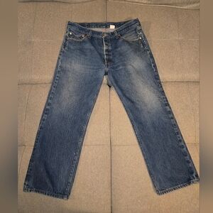 Vintage Levi's 501/501XX Blue Jeans 38x30 Med Wash Button Fly 2000s  Made In Mex
